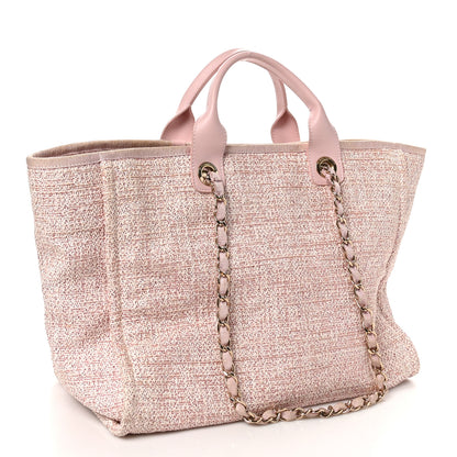 Chanel Lurex Boucle Deauville Medium Tote Pink 2 of 9