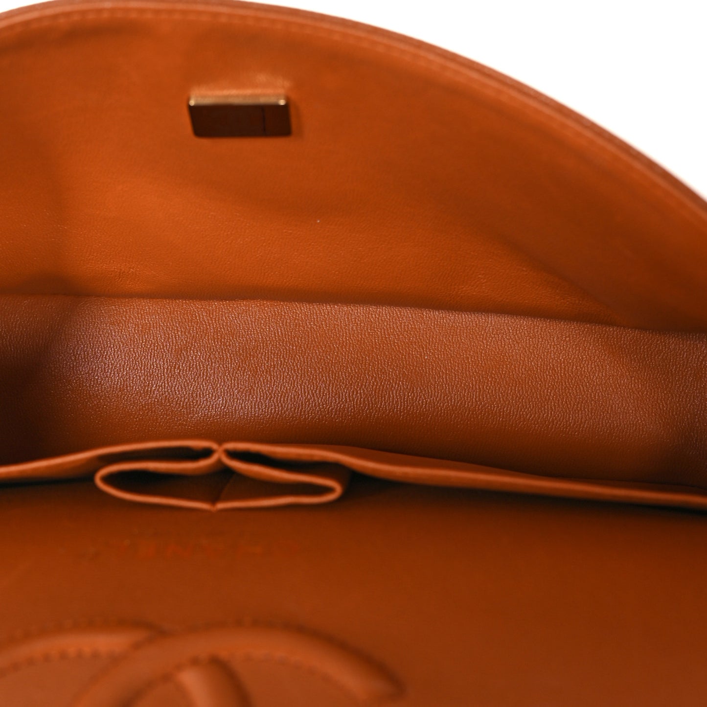 Caviar Quilted Medium Double Flap Light Brown