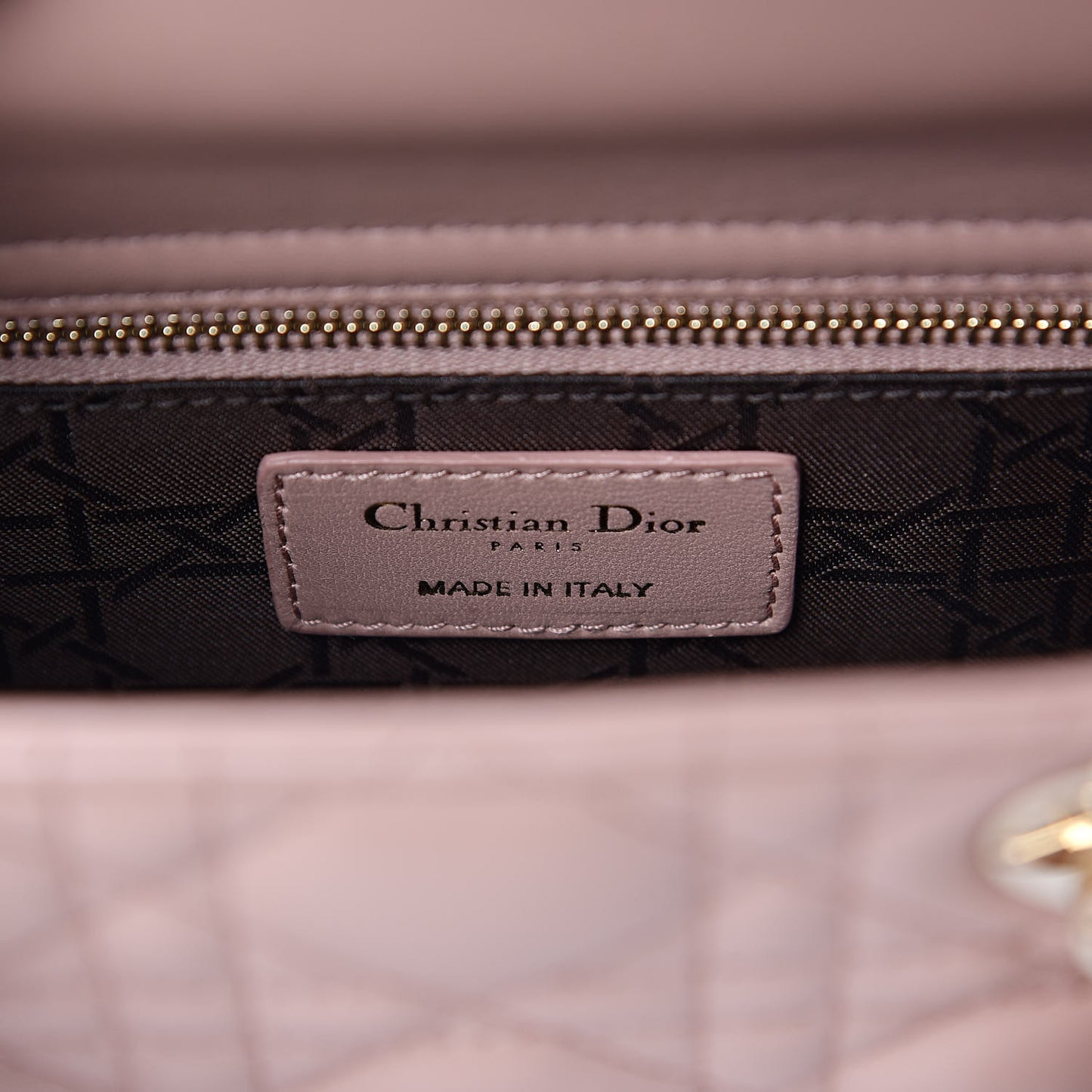 Metallic Grained Calfskin Cannage Small MyABCDior Fard