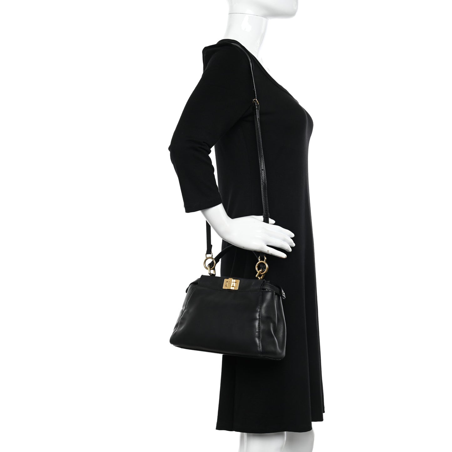 Nappa Mini Peekaboo Iconic Satchel Black