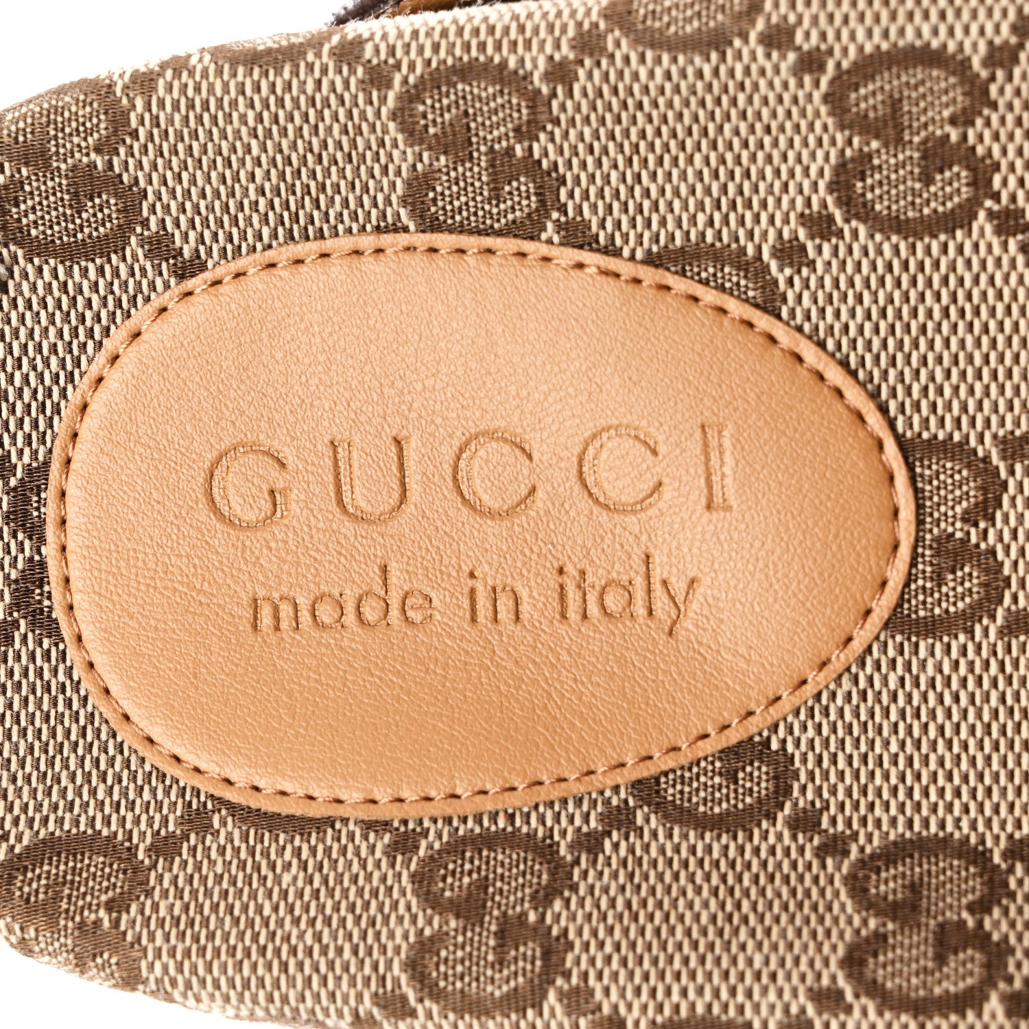 Gucci GG Monogram Lavaredo Eco Fabric Mens Slide Sandals With Straps 7 Beige Ebony Light Brown 7 of 8