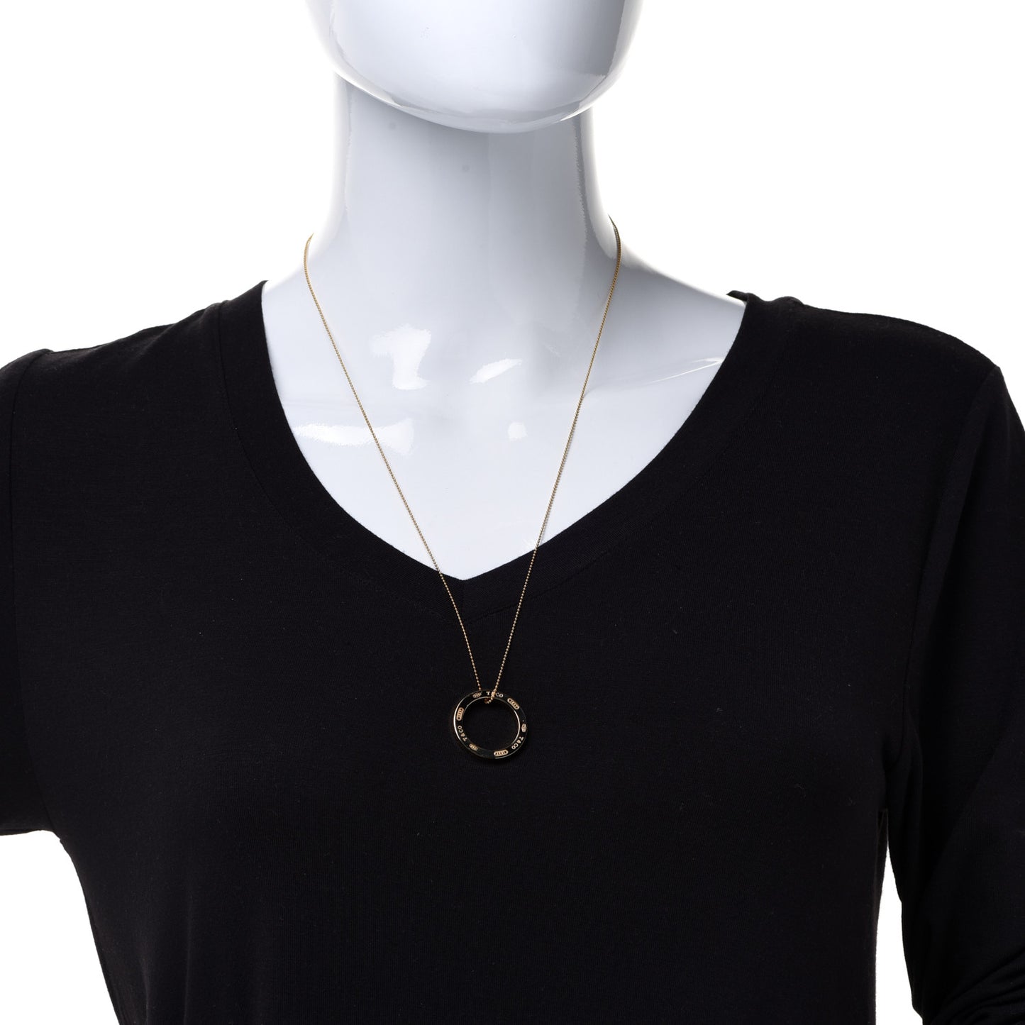 18K Yellow Gold 1837 Circle Pendant Necklace