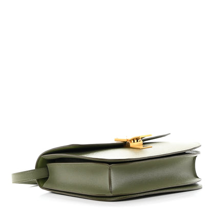 Celine Liege Calfskin Medium Classic Box Flap Bag Army Green 4 of 15