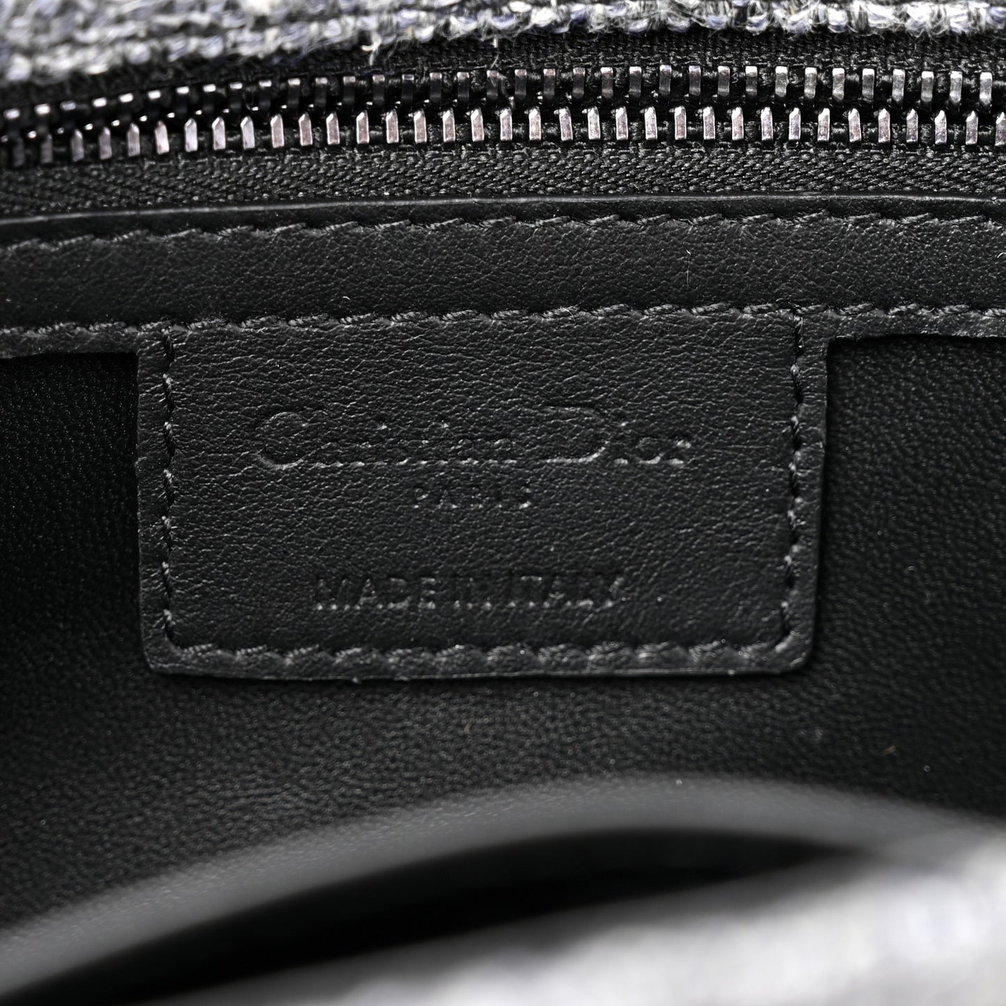 Tweed Macrocannage Medium Caro Bag Black