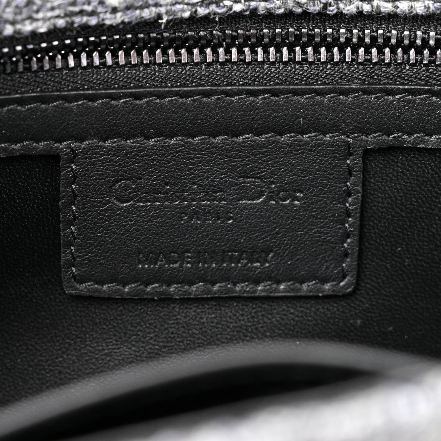 Christian Dior Tweed Macrocannage Medium Caro Bag Black 6 of 10