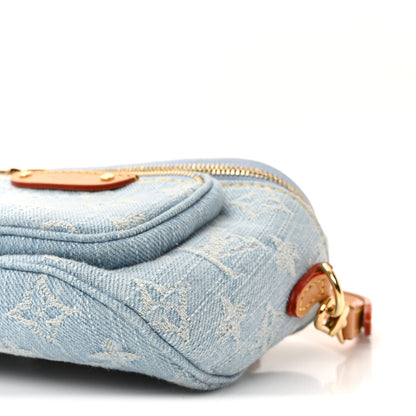 Louis Vuitton Monogram Denim Mini Bumbag Sky Blue 9 of 10