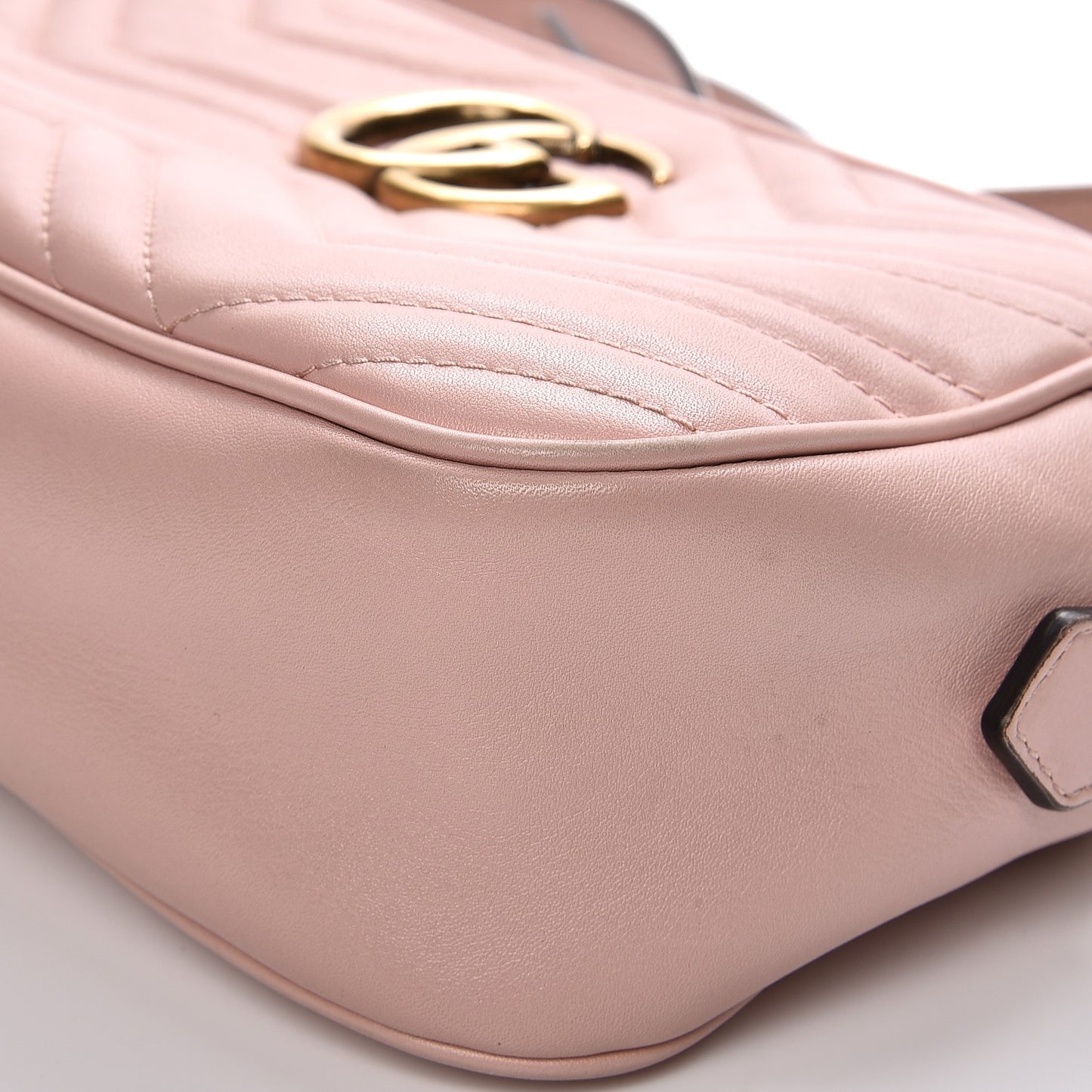 Calfskin Matelasse Small GG Marmont Chain Shoulder Bag Perfect Pink