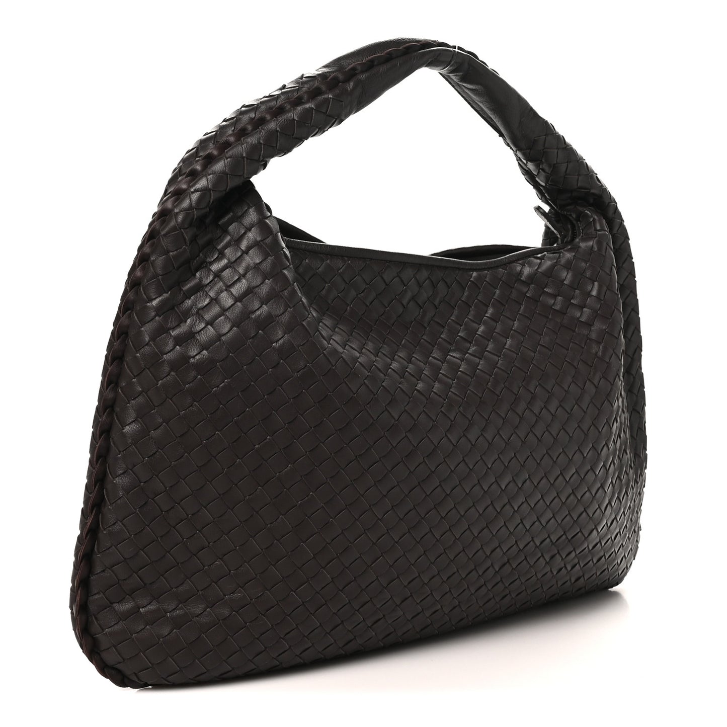 Nappa Intrecciato Large Veneta Hobo Ebano