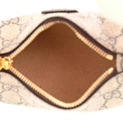 Gucci GG Supreme Monogram Strawberry Retro Interlocking G Barrel Coin Purse Beige Ebony 5 of 10