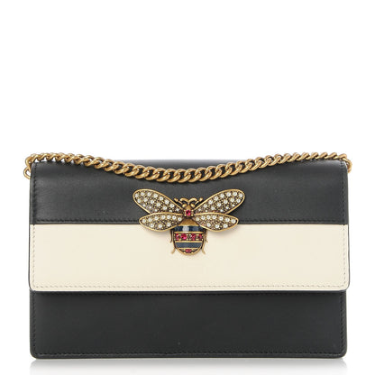Gucci Calfskin Queen Margaret Chain Wallet Mystic White Black 1 of 9