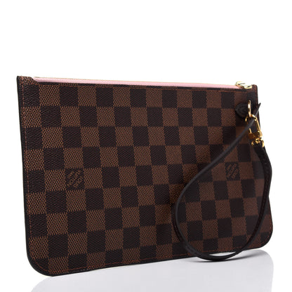 Louis Vuitton Damier Ebene Neverfull MM GM Pochette Rose Ballerine 3 of 10