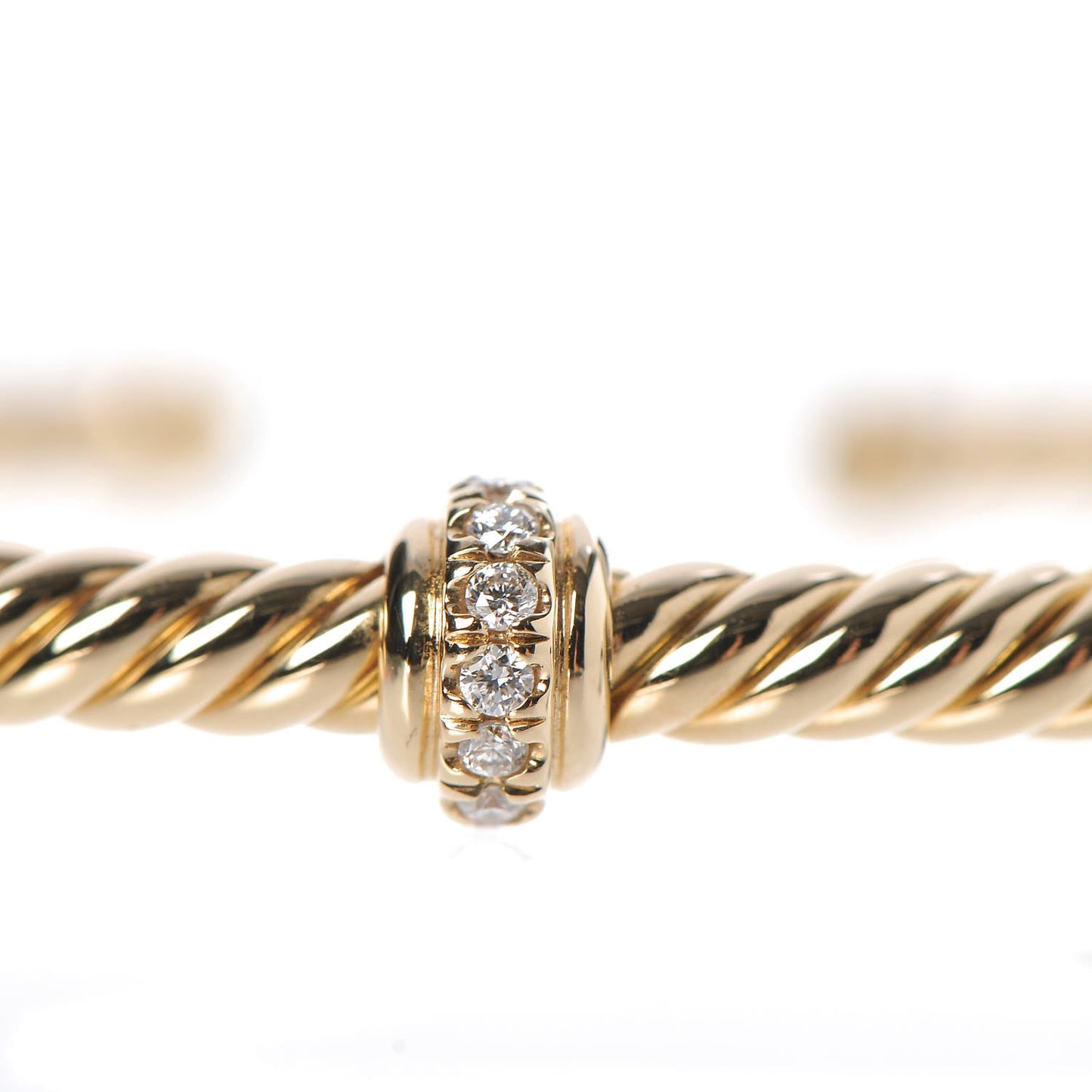 18K Yellow Gold Diamond 3mm Renaissance Center Station Bracelet
