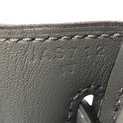 Hermes Veau Doblis Swift Grizzly Birkin 25 Gris Meyer Gris Caillou 7 of 11