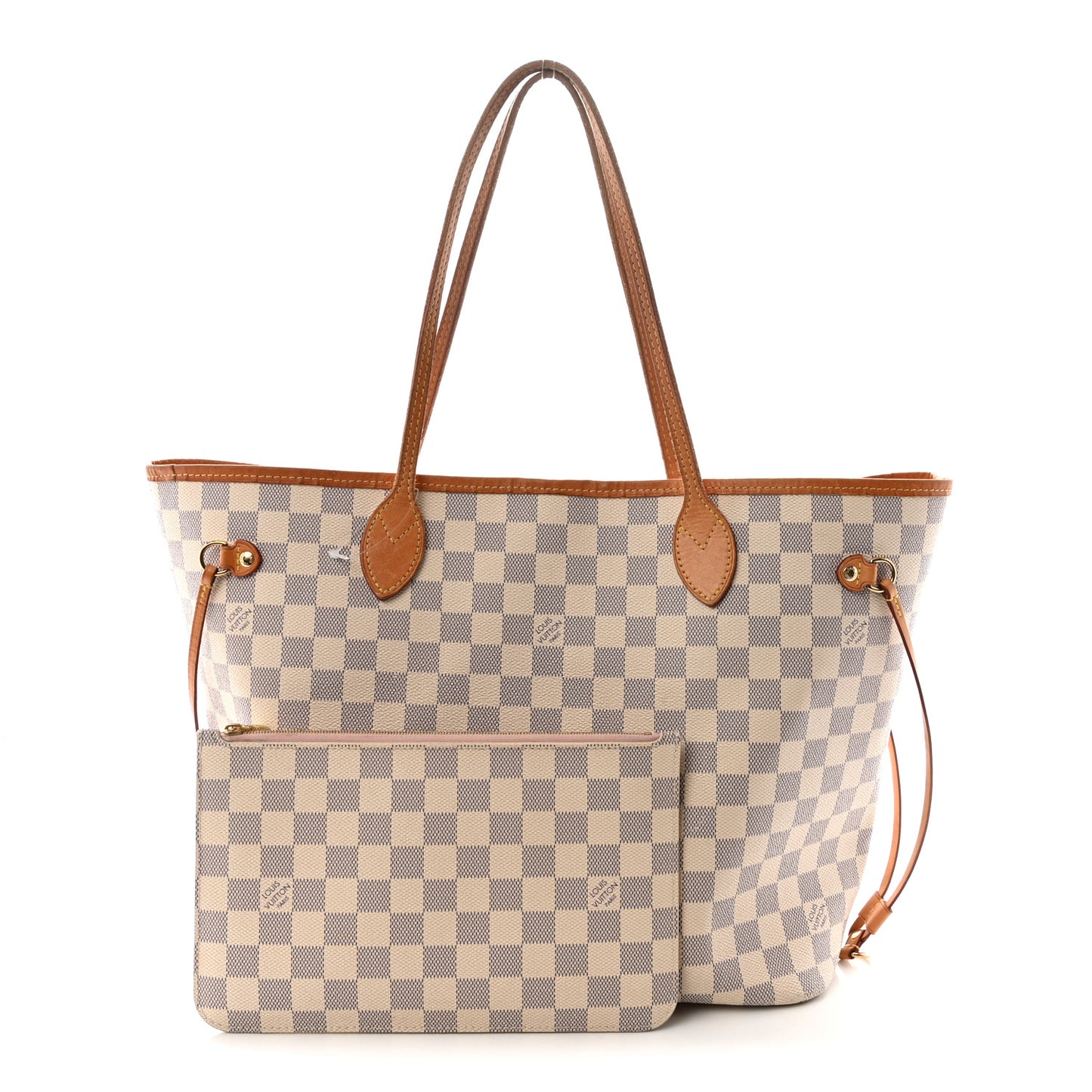 Damier Azur Neo Neverfull MM Rose Ballerine