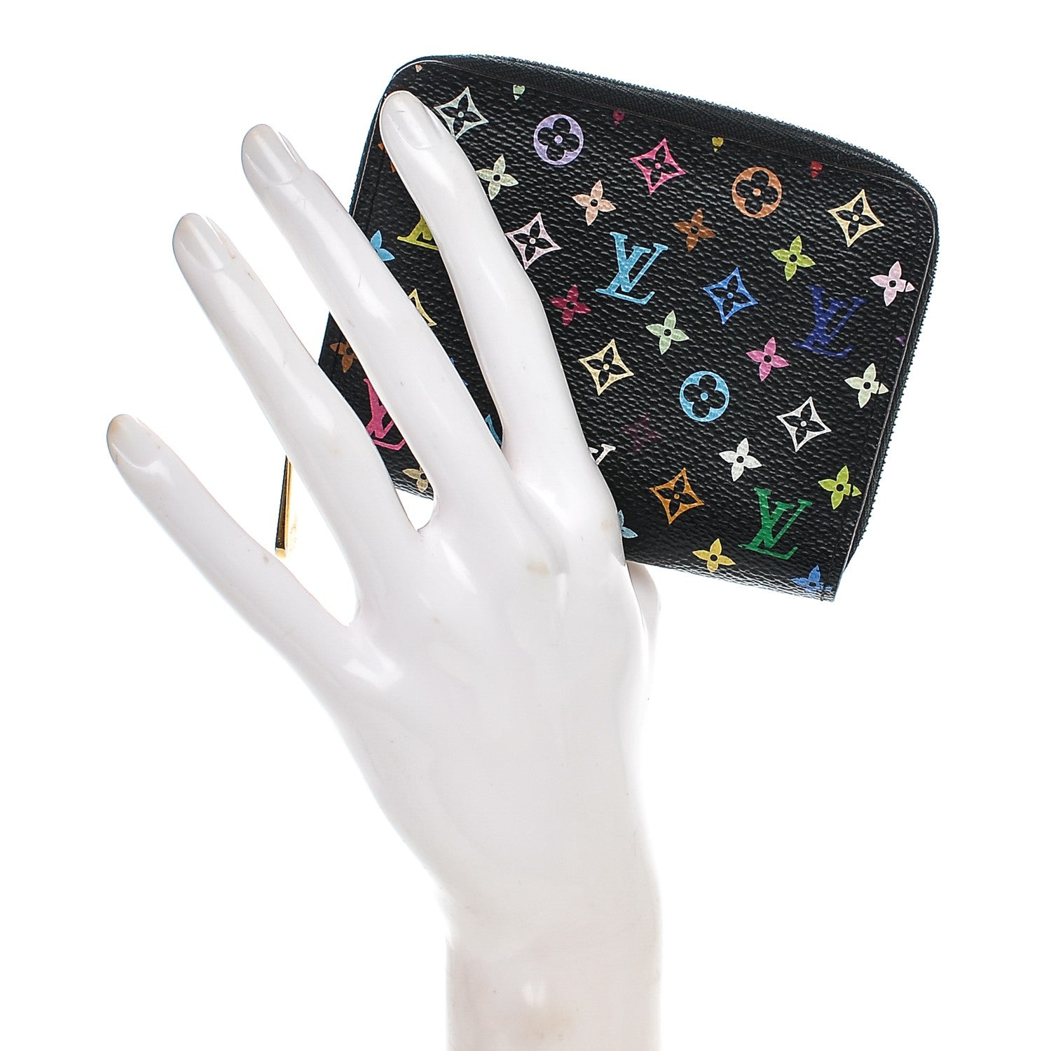 Louis Vuitton Monogram Multicolor Zippy Coin Purse Black Grenade 2 of 6