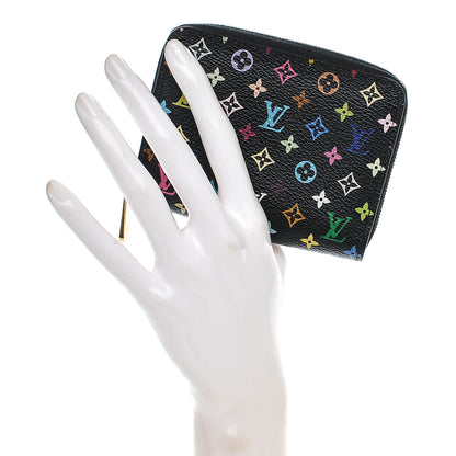 Louis Vuitton Monogram Multicolor Zippy Coin Purse Black Grenade 2 of 6