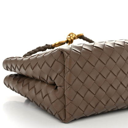 Bottega Veneta Nappa Intrecciato Small Andiamo Shoulder Bag Taupe Grey 8 of 9