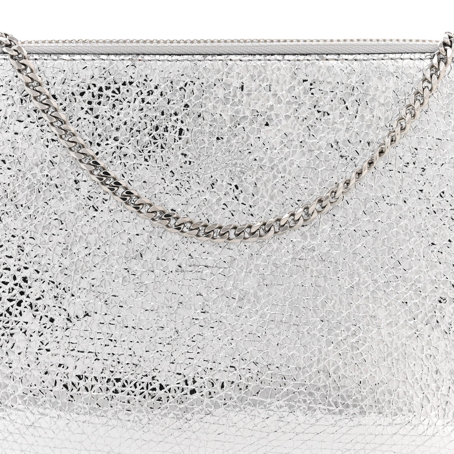 Christian Louboutin Specchio Star Loubila Chain Clutch Silver 8 of 13