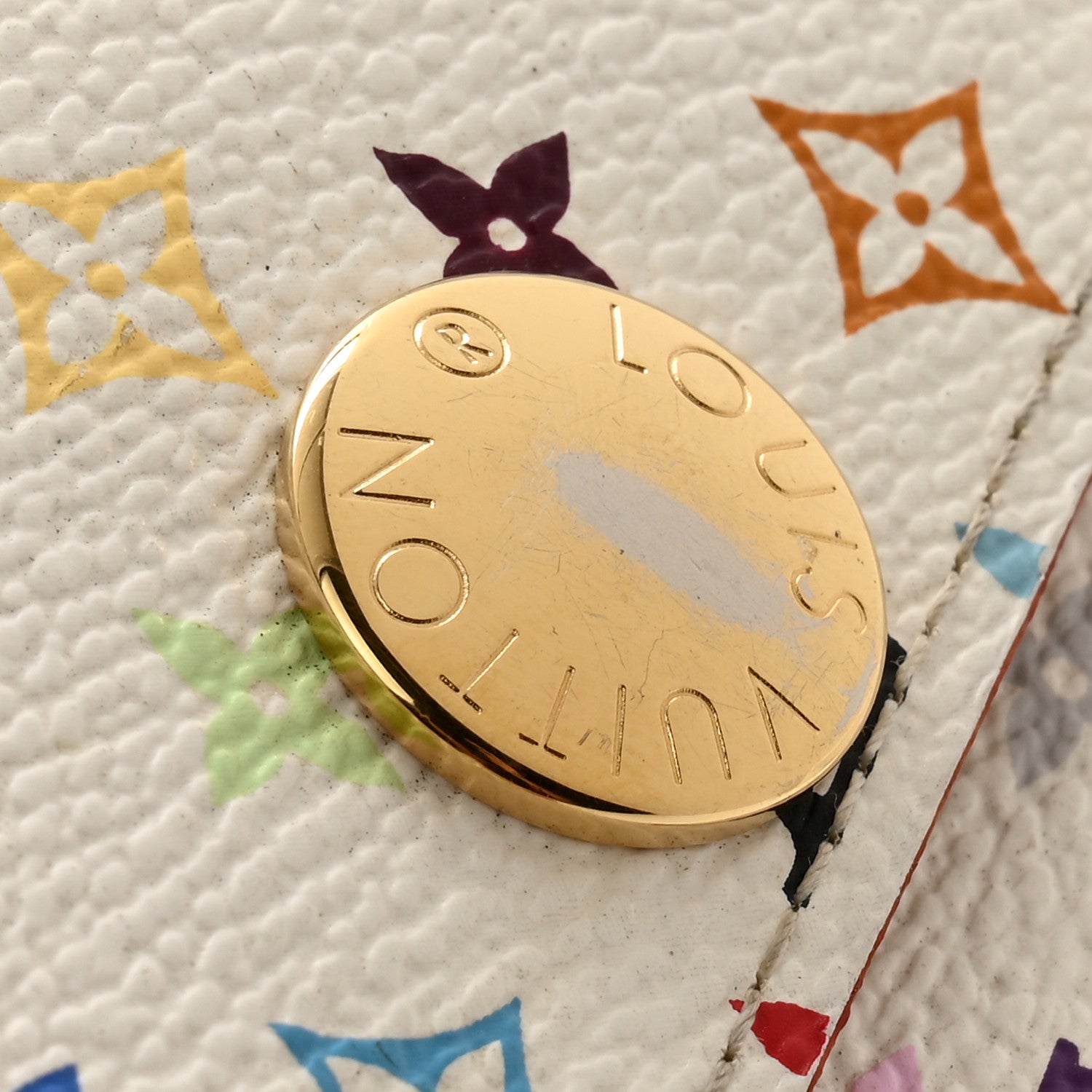 Louis Vuitton Monogram Multicolor Sarah Wallet White 12 of 13