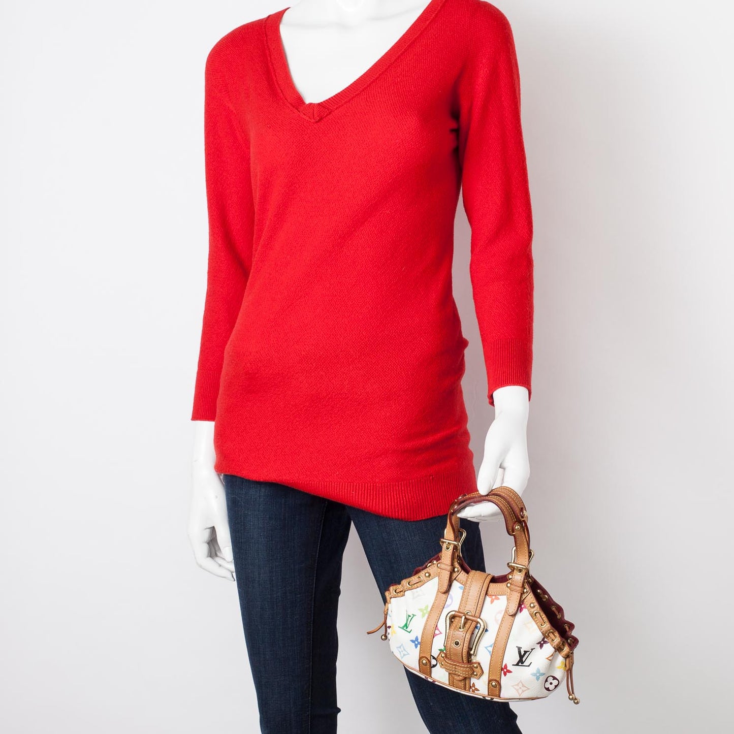 Monogram Multicolor Theda PM White