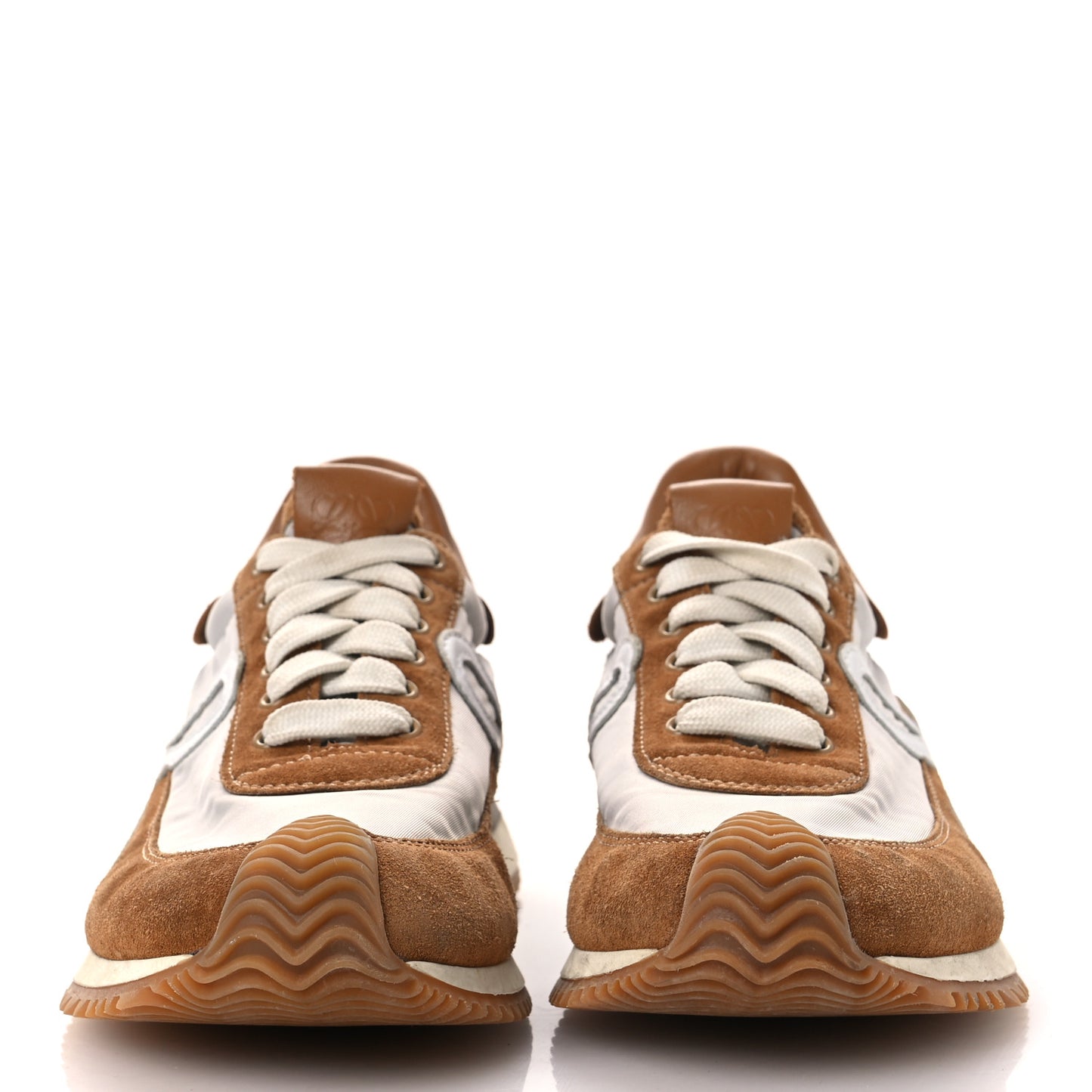Nylon Suede Flow Runner Sneakers 38 Gold