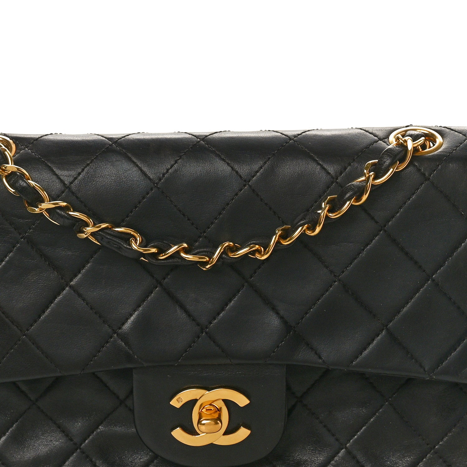 Chanel Lambskin Quilted Small Double Flap Black 8 of 10