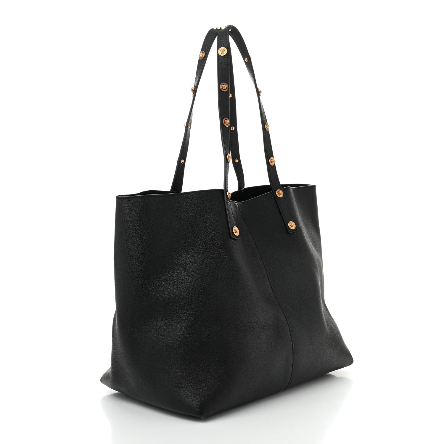 Versace Calfskin Palazzo Tote Black 3 of 9
