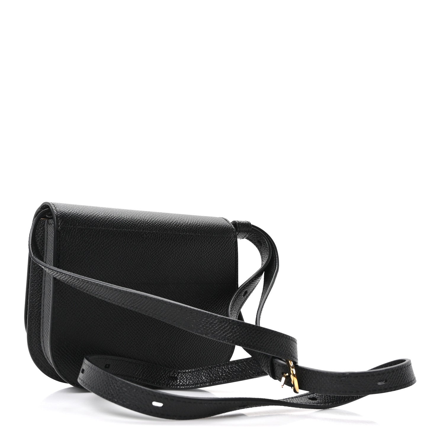 Delvaux Alpina Calfskin Toy Lingot Crossbody Black 1849060