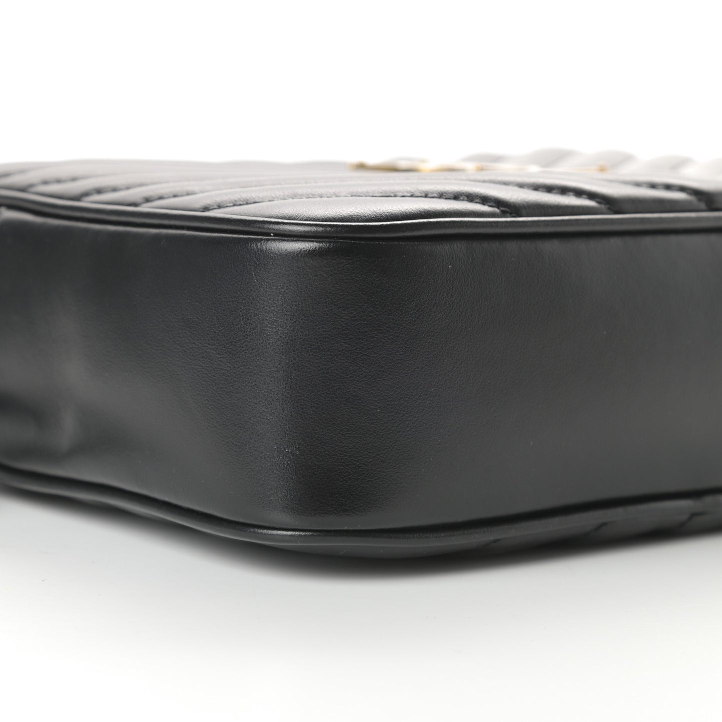 Calfskin Matelasse Monogram Lou Camera Bag Black