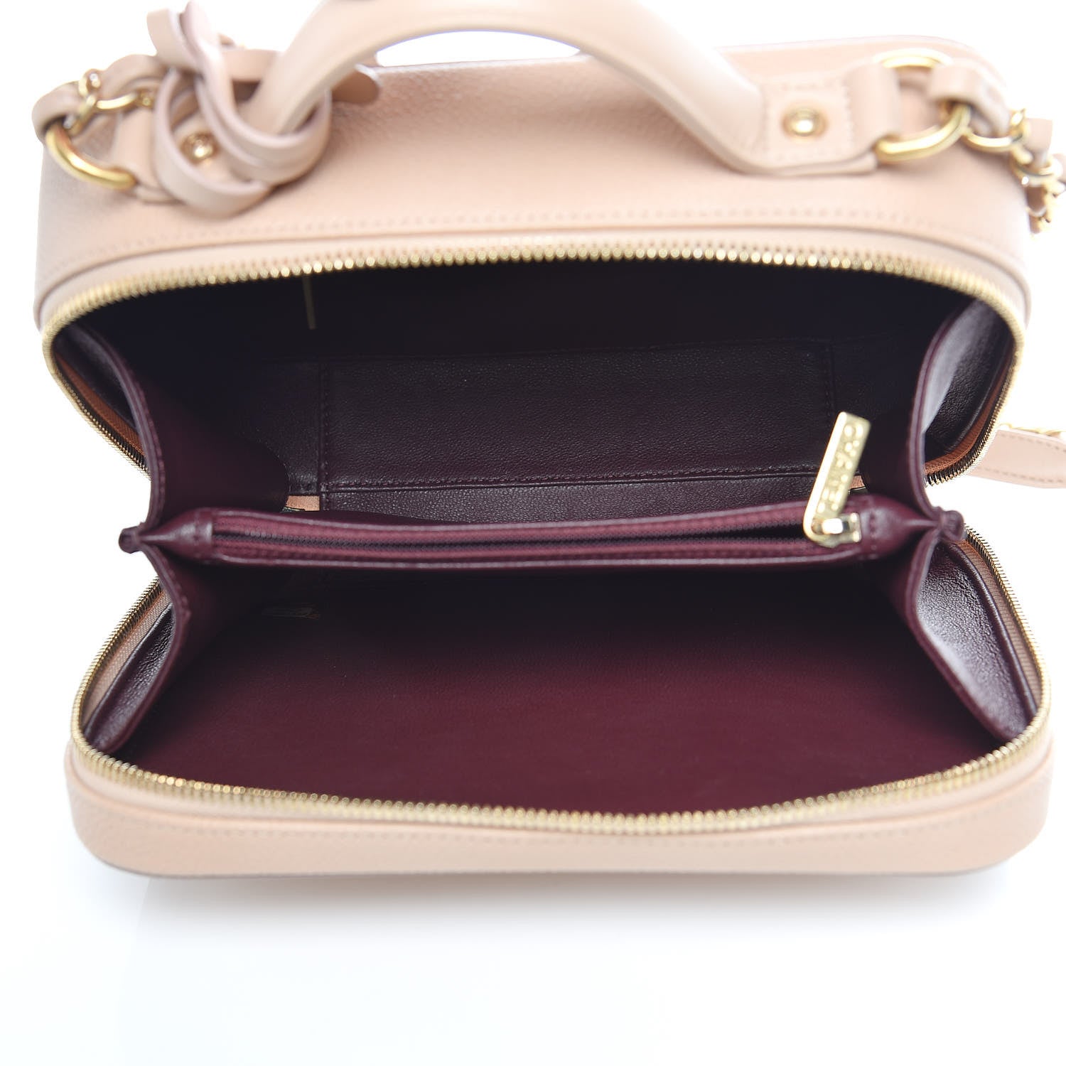 Chanel Caviar Quilted Medium CC Filigree Vanity Case Beige 5 of 11