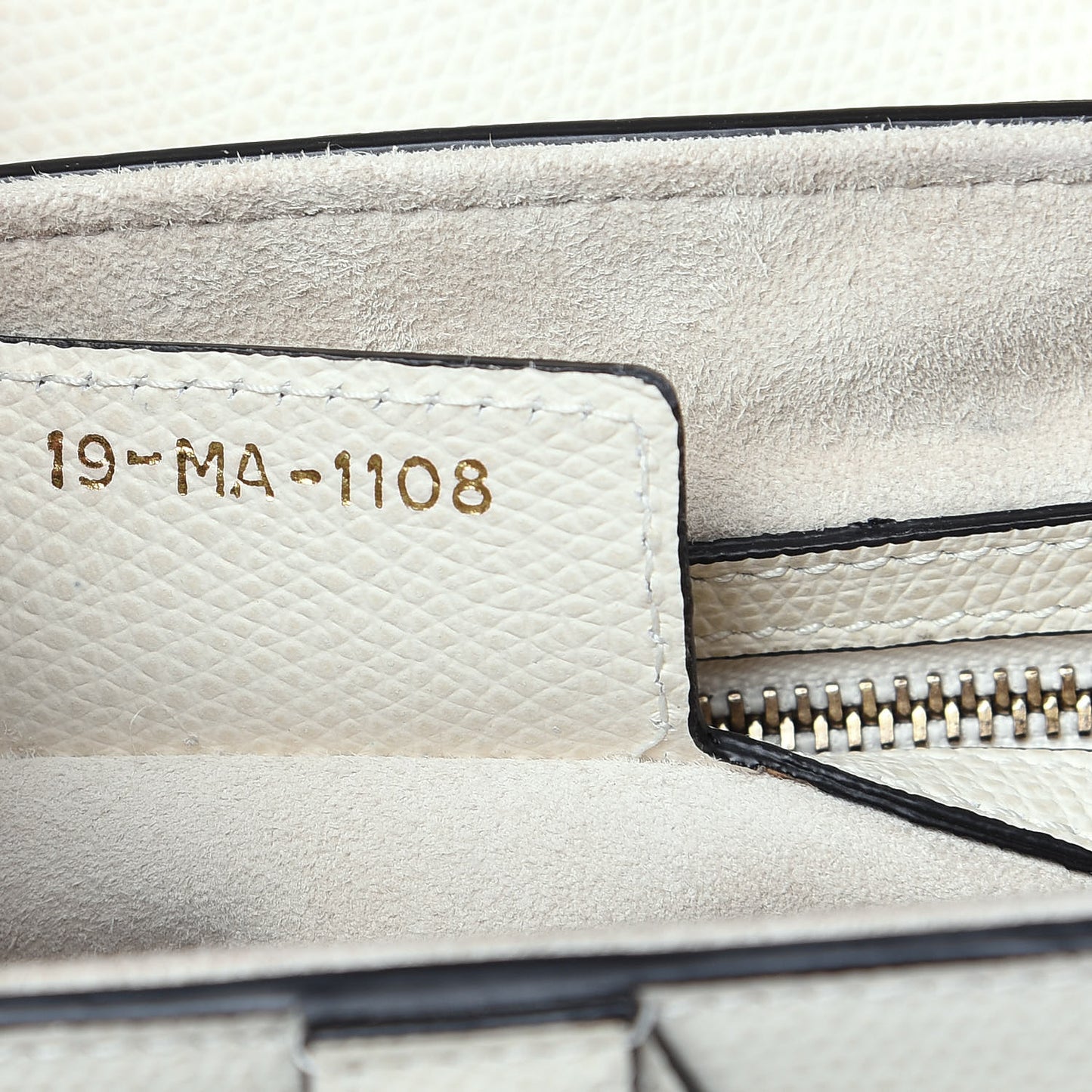 Grained Calfskin Saddle Bag White