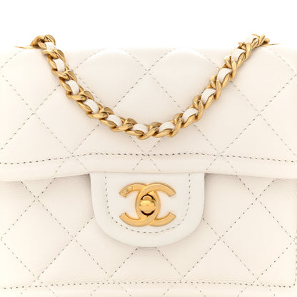 Chanel Caviar Quilted Mini Sweet Classic Flap White 8 of 12