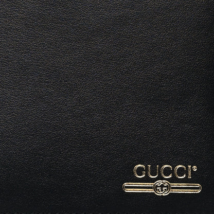 Gucci Plutone Calfskin Logo Bi-Fold Wallet Black 7 of 7
