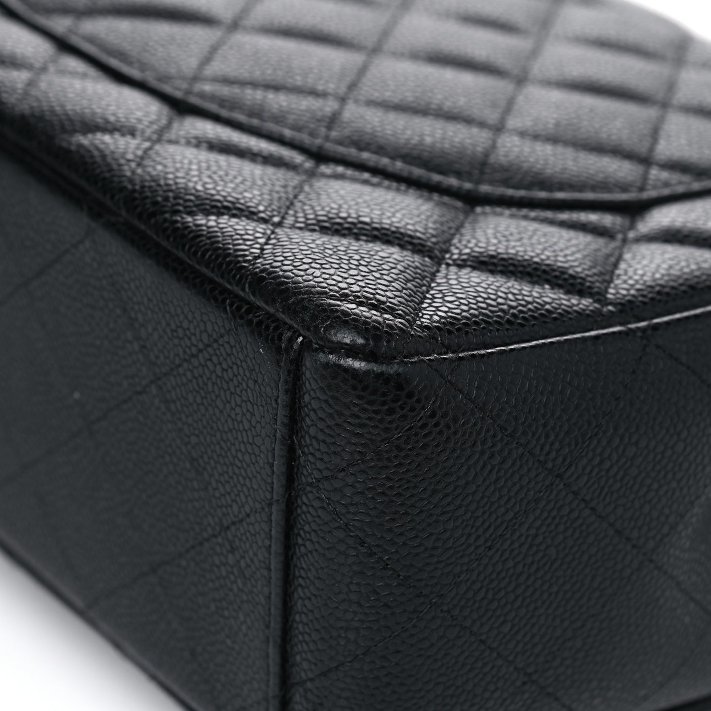 Caviar Quilted Maxi Double Flap Black