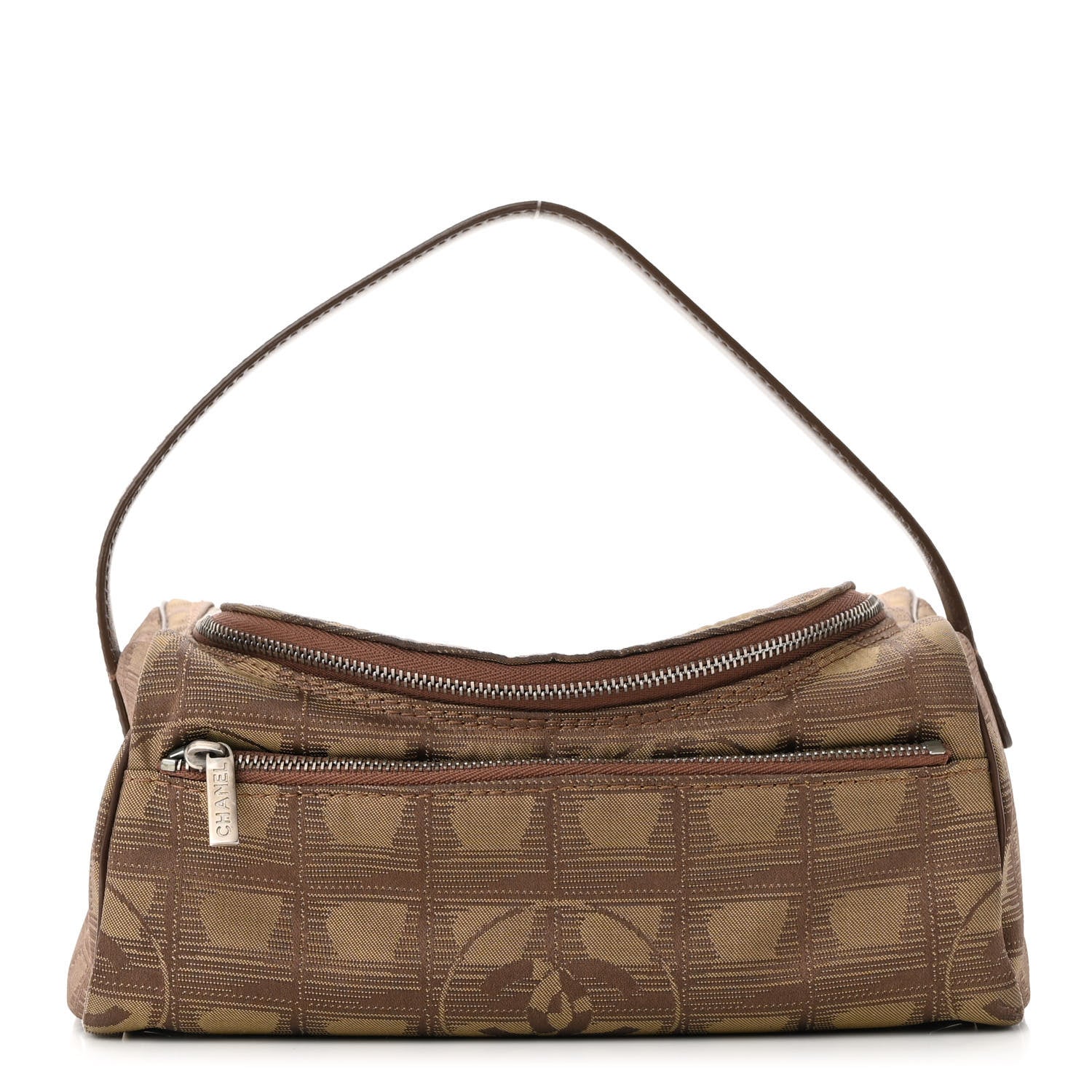 Chanel Nylon Travel Cosmetic Case Brown 1 of 10