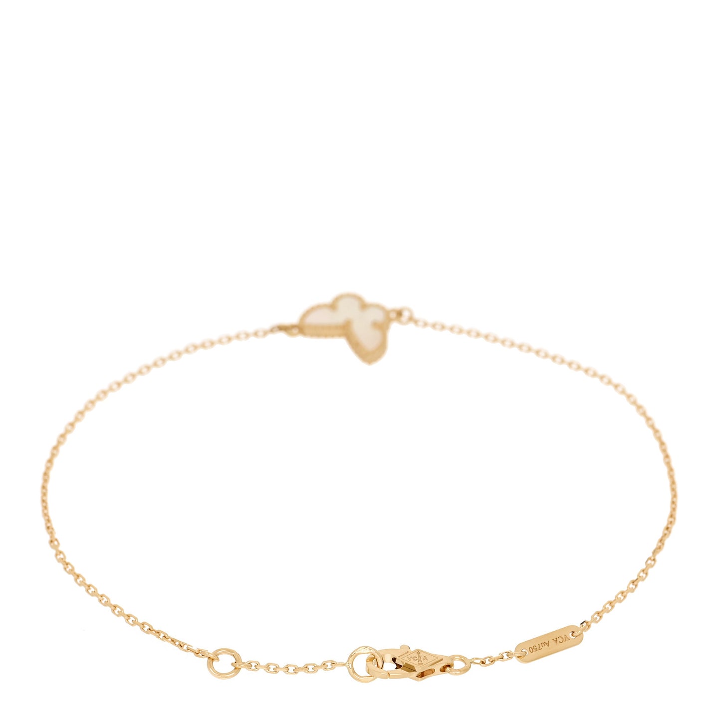 18K Yellow Gold Mother of Pearl Sweet Alhambra Butterfly Bracelet