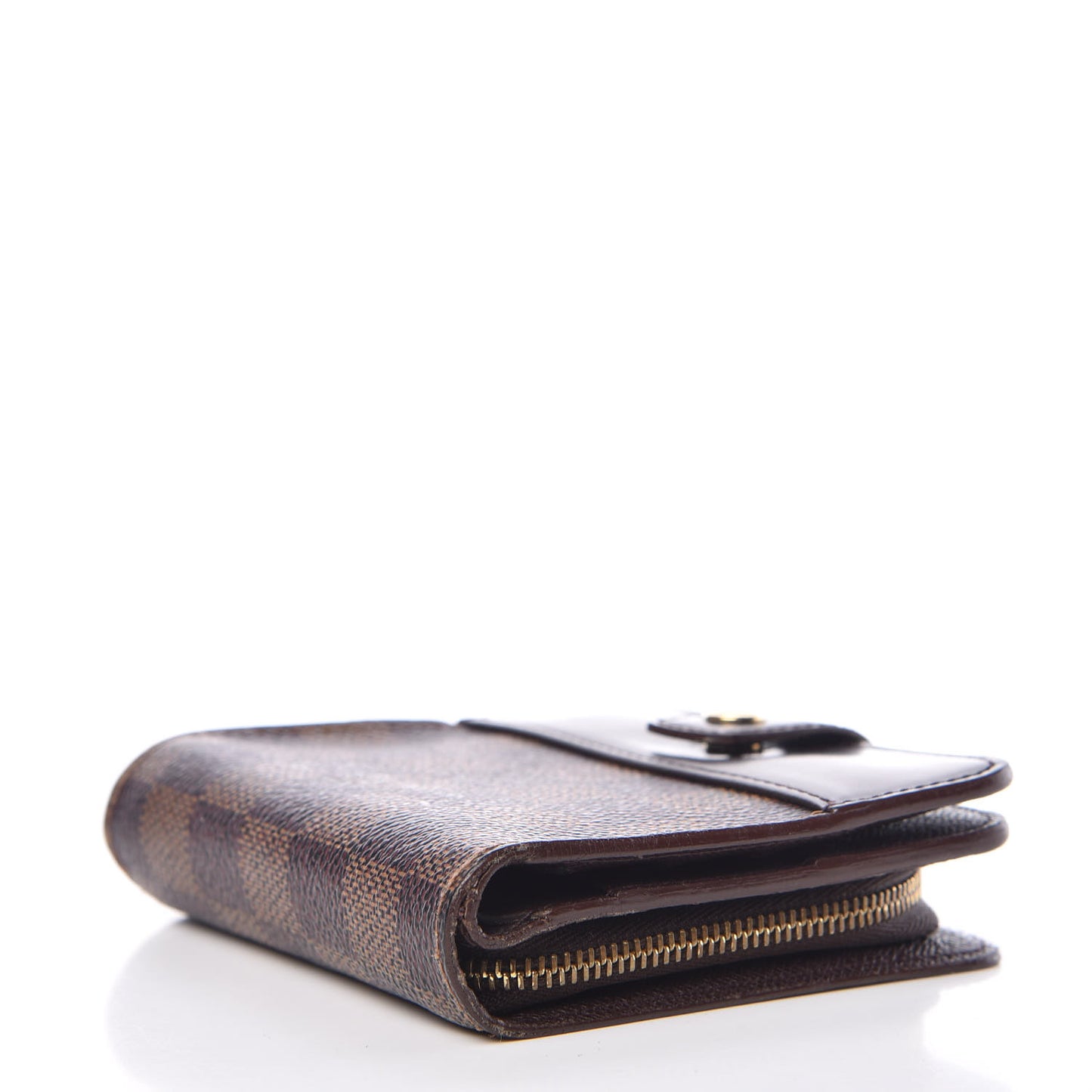 Damier Ebene Zippe Zipped Compact Wallet