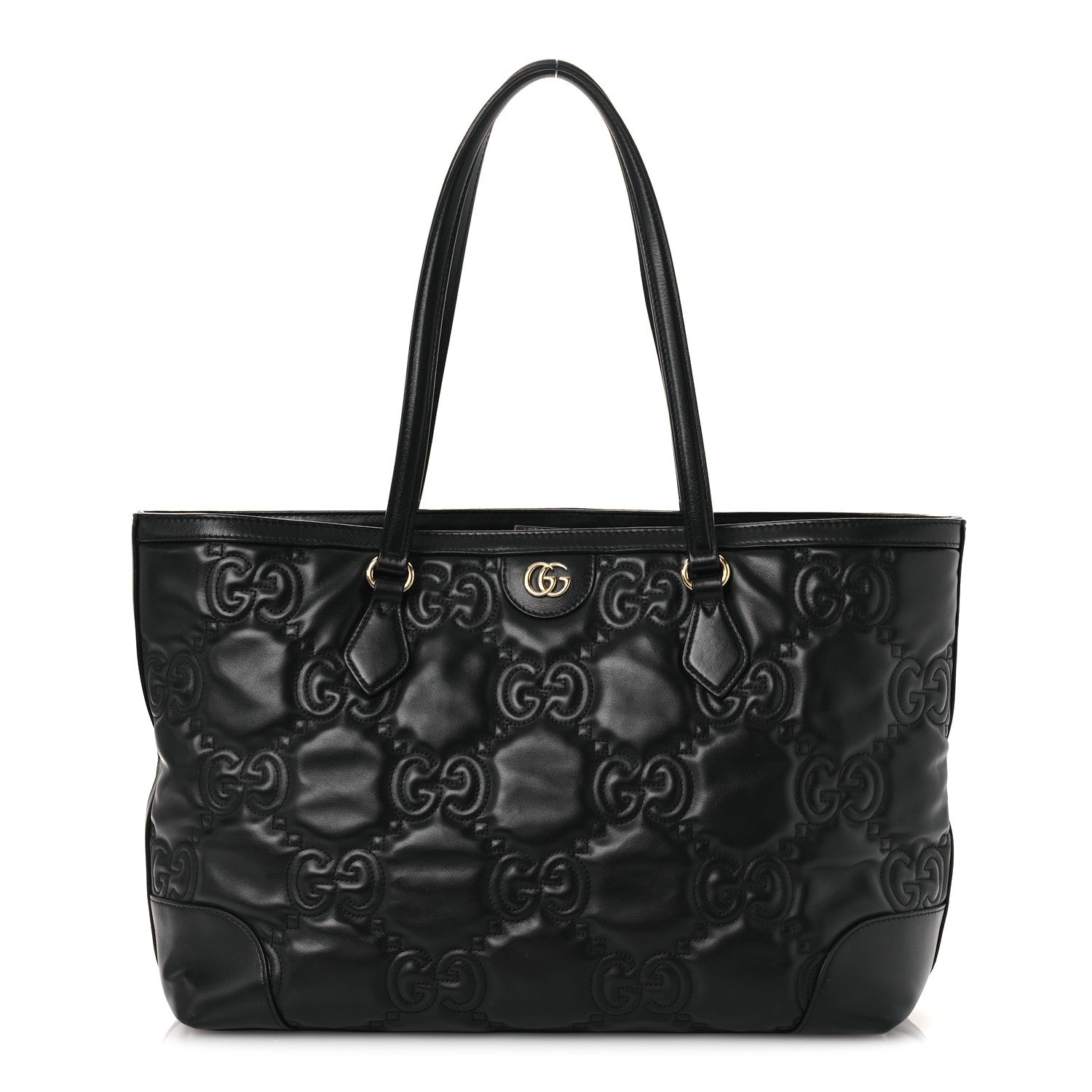 Gucci Calfskin GG Matelasse Medium Ophidia Shopping Tote Black 1 of 12