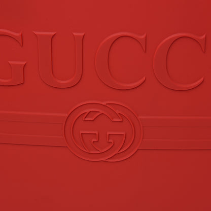 Gucci Rubber Oversized Logo Tote Red 7 of 10