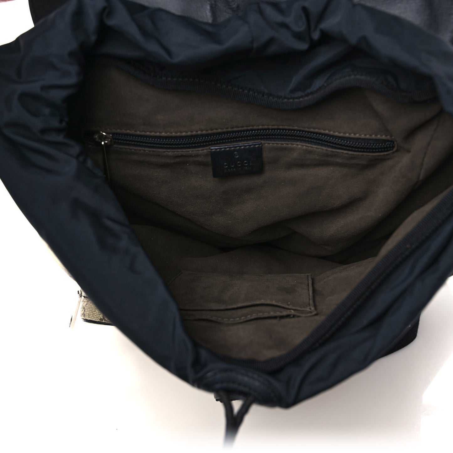 GG Supreme Monogram Blooms Medium Single Buckle Backpack Beige New Military Black