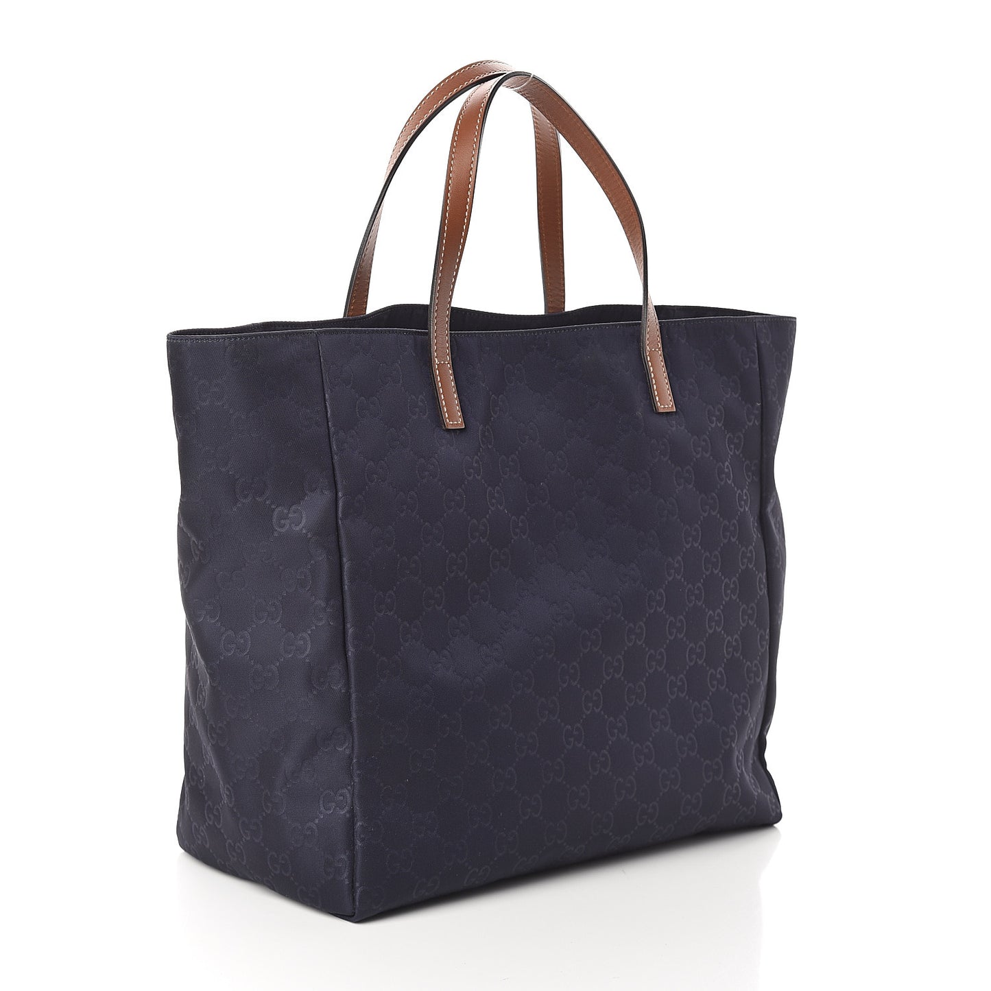 Nylon Monogram Medium Tote Navy