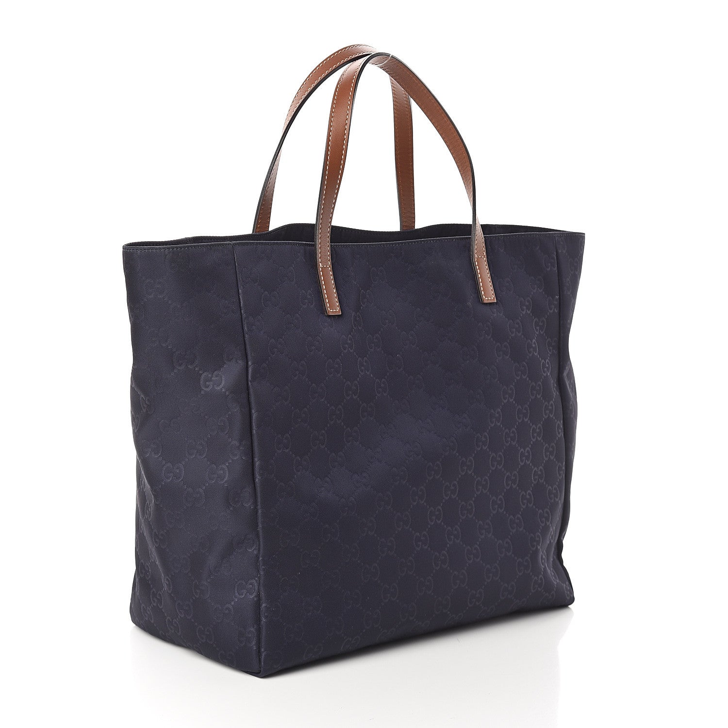 Gucci Nylon Monogram Medium Tote Navy 2 of 9