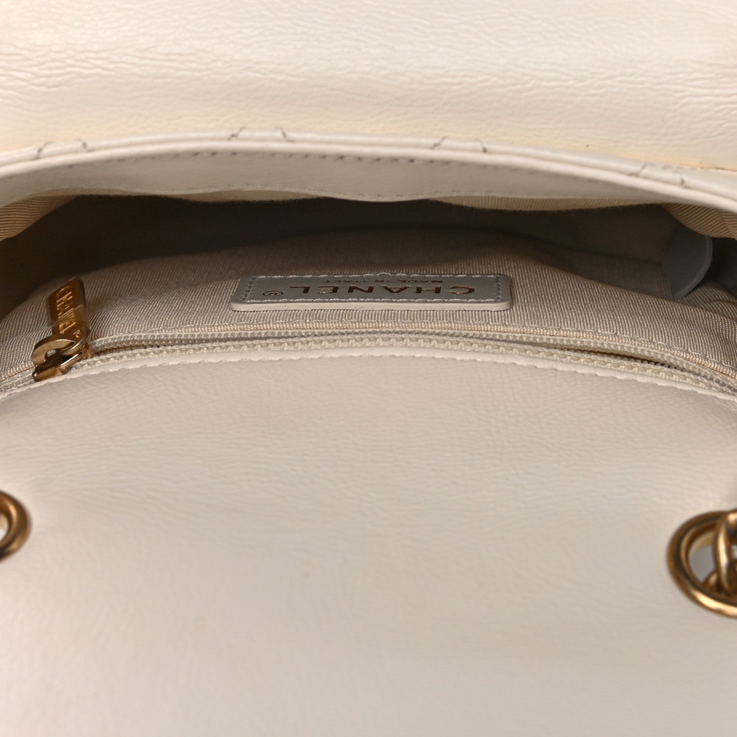 Chanel Calfskin Quilted Small Messenger Flap White 5 of 10