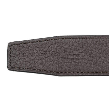Hermes Box Togo 32mm H Belt 90 Black Chocolate 8 of 10