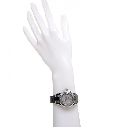 Rolex Stainless Steel Platinum 35mm Yacht-Master Watch Silver 168622 2 of 7