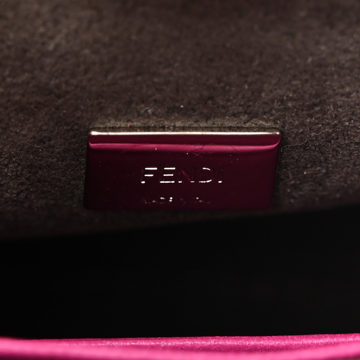 Fendi Nappa Micro Peekaboo Iconic Satchel Magenta 7 of 11