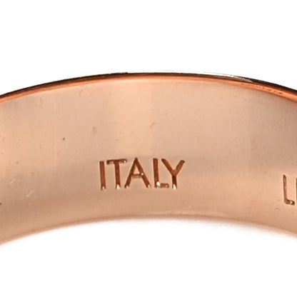 Louis Vuitton Brass Monogram Engraved Nanogram Ring M Pink Gold 7 of 7