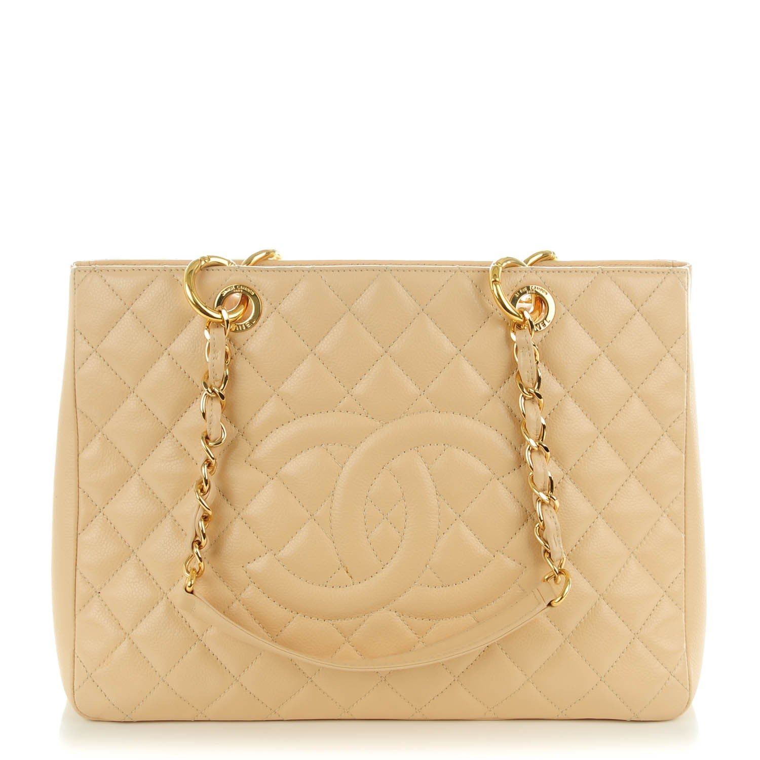 Chanel Caviar Quilted Grand Shopping Tote GST Beige Clair 1 of 7