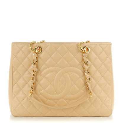 Chanel Caviar Quilted Grand Shopping Tote GST Beige Clair 1 of 7