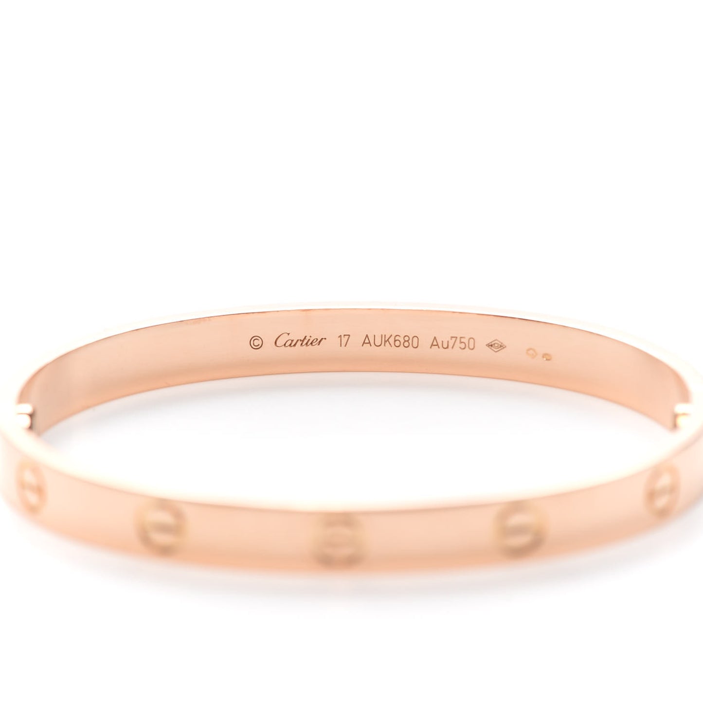 18K Pink Gold LOVE Bracelet 17